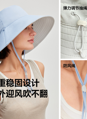 ohsunny双面戴大帽檐防晒渔夫帽
