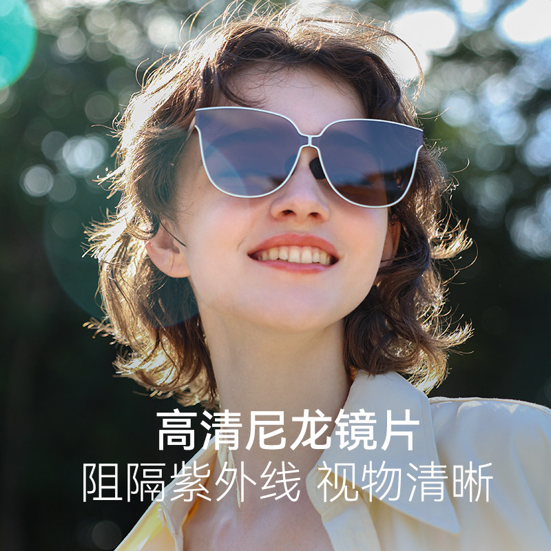 ohsunny折叠金属墨镜女款防紫外线2026新款防晒太阳镜户外骑行