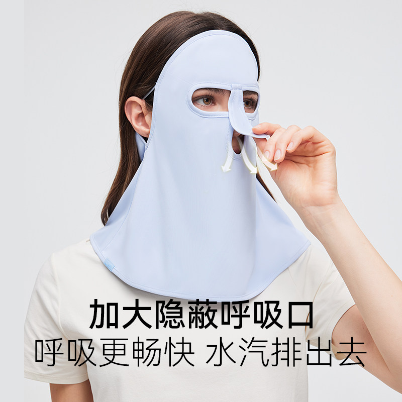 ohsunny防晒面罩女高颜值防紫外线透气易呼吸不起雾护颈面罩