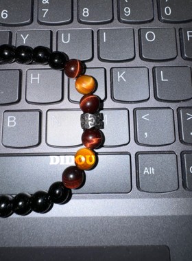 DIDOU 原创设计mac男生首饰虎眼石不锈钢手链小众高级感男女礼物