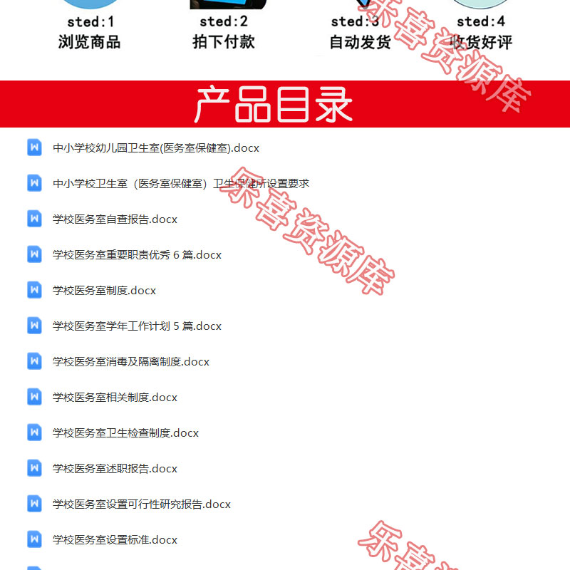 学校医务室资料消毒隔离卫生检查制度及工作计划规划方案就诊流程 - 图0