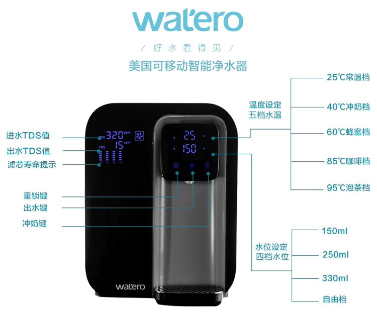 watero水时代智能净水机爱贝源净饮加热一体机净水饮水机一体机-图2