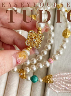 夏苒XIARAN「常恋」原创设计轻奢时尚复古中式百搭长款珍珠项链女