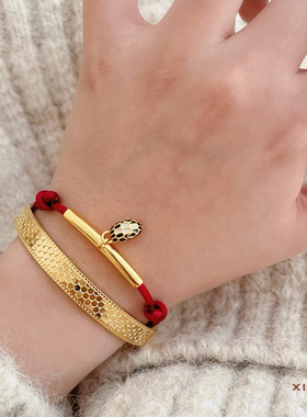 灵蛇手链本命年红绳情侣礼物