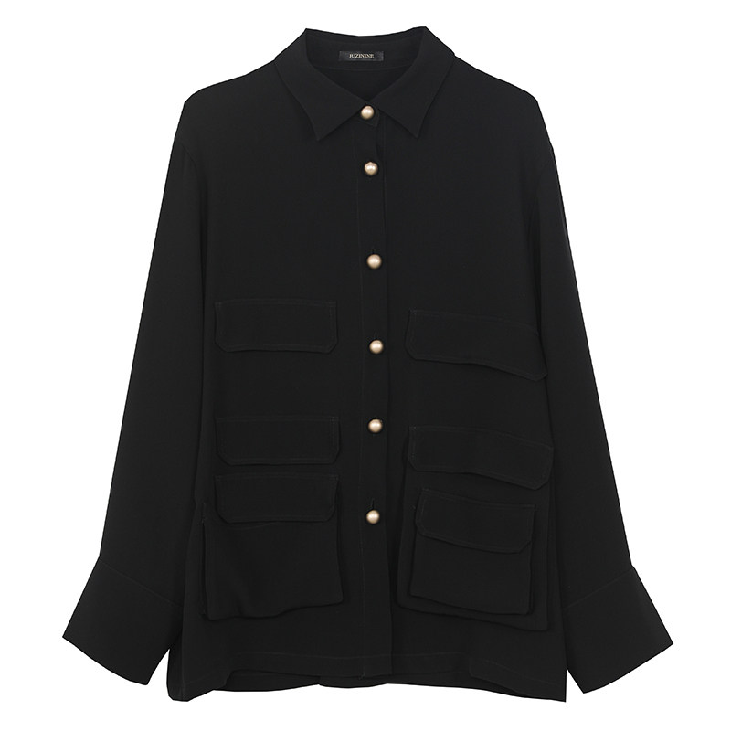 JUZININE原创设计 重磅真丝衬衫  乔齐桑蚕丝外套,淘宝优惠券,粉丝福利购,淘宝优惠卷
