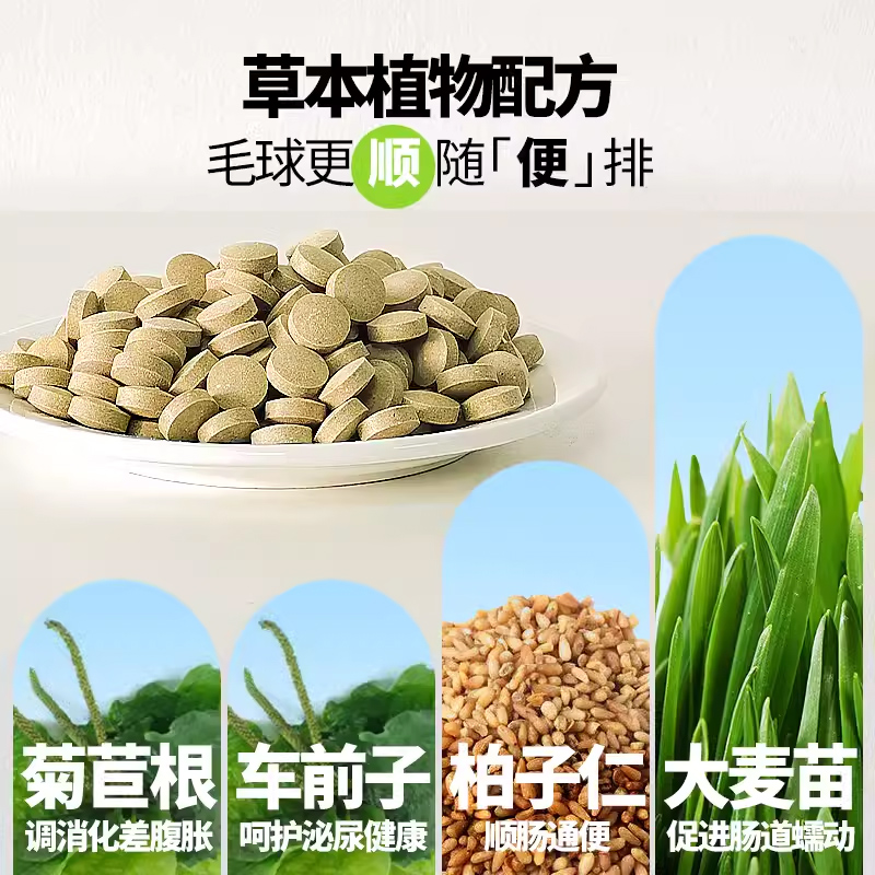 倍内菲猫咪专用化毛猫草片宠物营养补充剂非化毛膏旗舰店化毛球片 - 图0