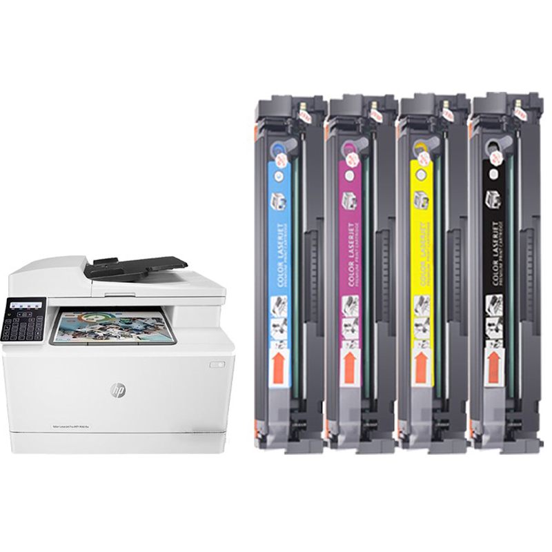 适用惠普M181fw硒鼓M154a M180n M154nw CF510A墨盒204A墨粉HP Color LaserJet Pro MFP彩色打印机碳粉非原装-图2