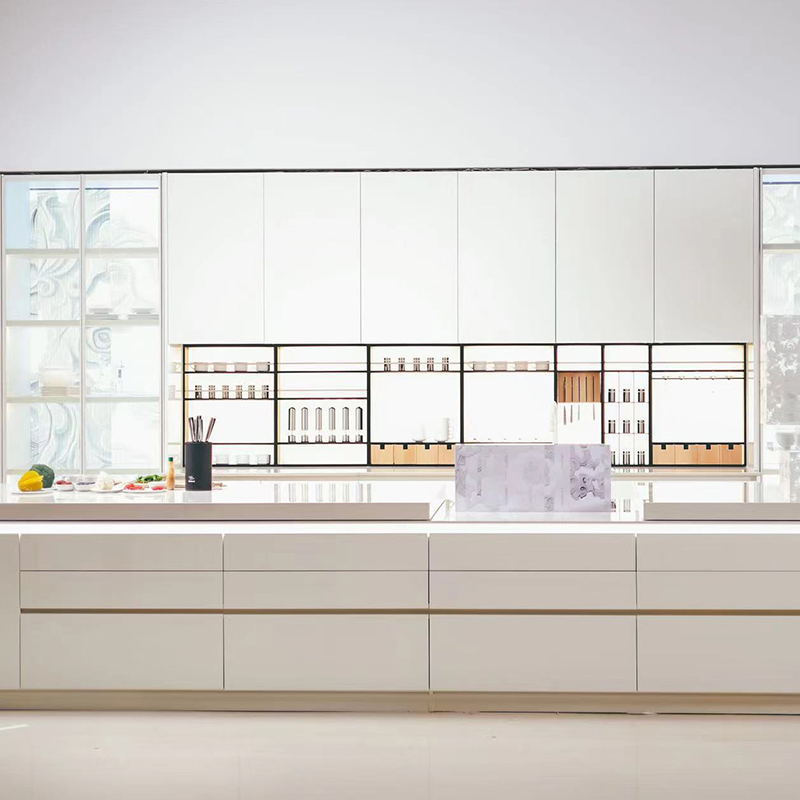 博洛尼全屋定制新品简约现代厨房开放岩板台面整体橱柜订金科莫 - 图2