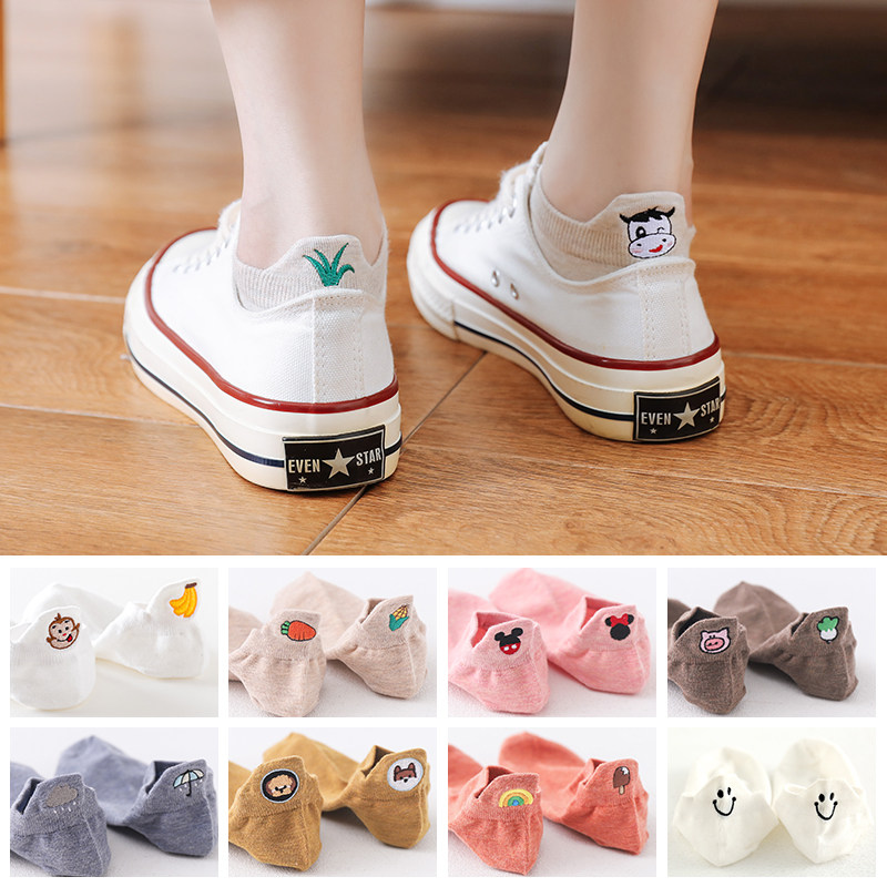 浅口夏季ins潮可爱日系短筒女短袜 卡袋熊短袜/打底袜/丝袜/美腿袜