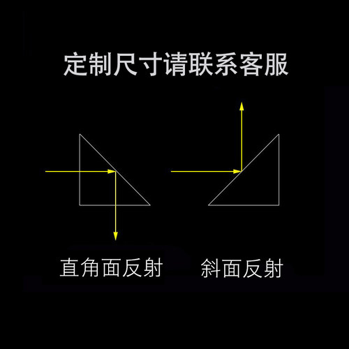 定制90度全反射等腰直角三棱镜10*10*10mm镀铝光学三菱镜元件 - 图2