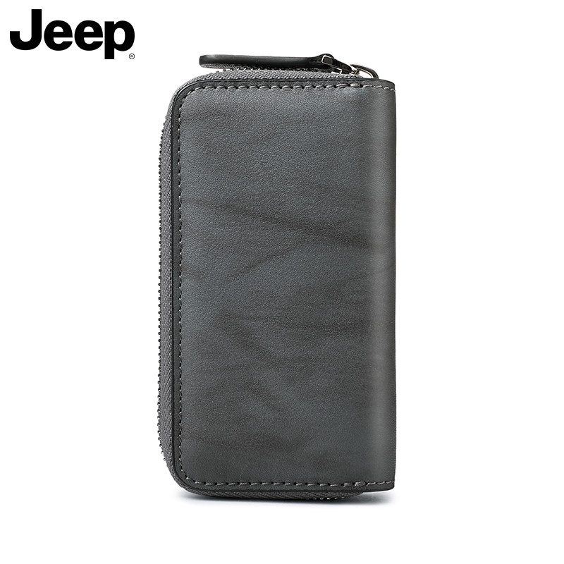 jeep钥匙包男士头层牛皮简约零钱包 jeep箱包钥匙包