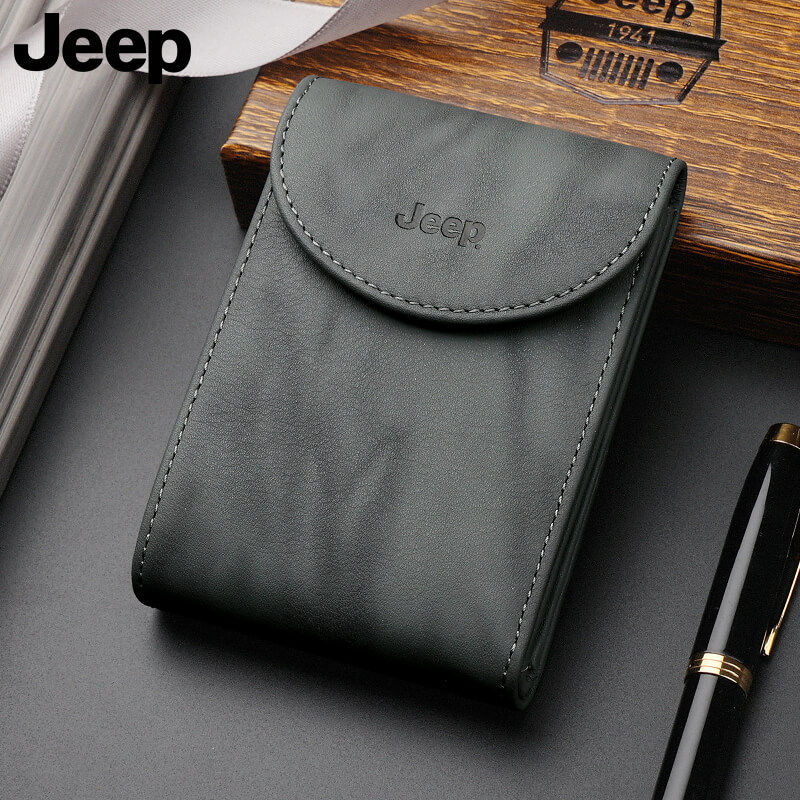 jeep男真皮小众潮牌银行卡套钱包 jeep箱包卡包