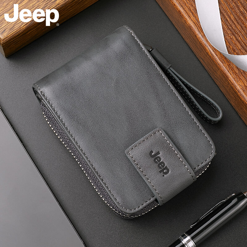 jeep男卡包精致高档真皮大容量钱包 jeep箱包钱包
