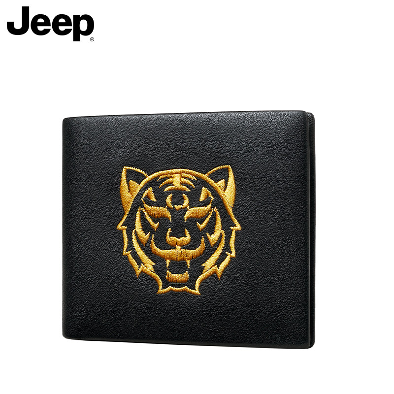 jeep本命年虎头男士潮牌牛皮钱夹 jeep箱包钱包