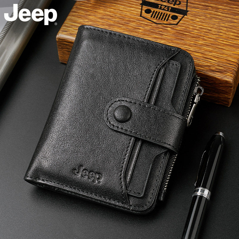 jeep男士真皮短款男款多功能钱包 jeep箱包钱包