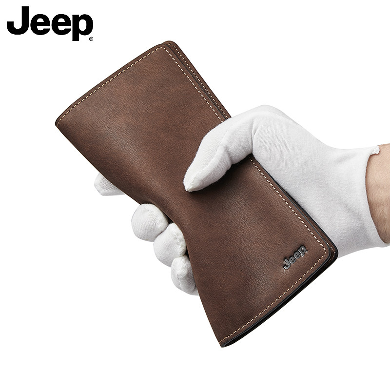 jeep2022新款男士长款真皮超薄钱包 jeep箱包钱包