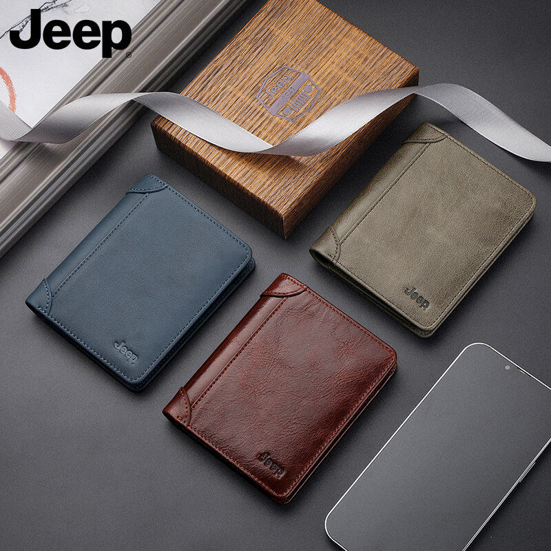 jeep男士真皮驾驶证一体短款钱包 jeep箱包钱包
