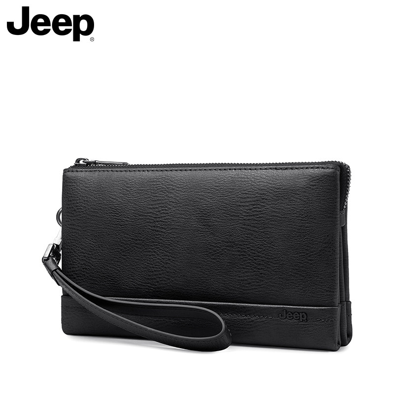 jeep男士手拿包真皮轻奢潮牌男包 jeep箱包男士包袋
