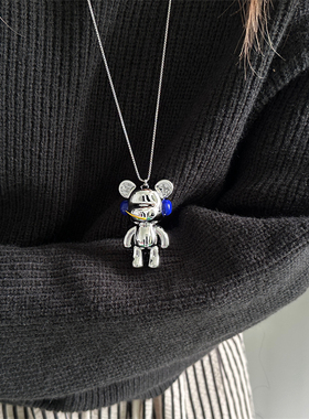 简约个性ins风网红暴力熊项链