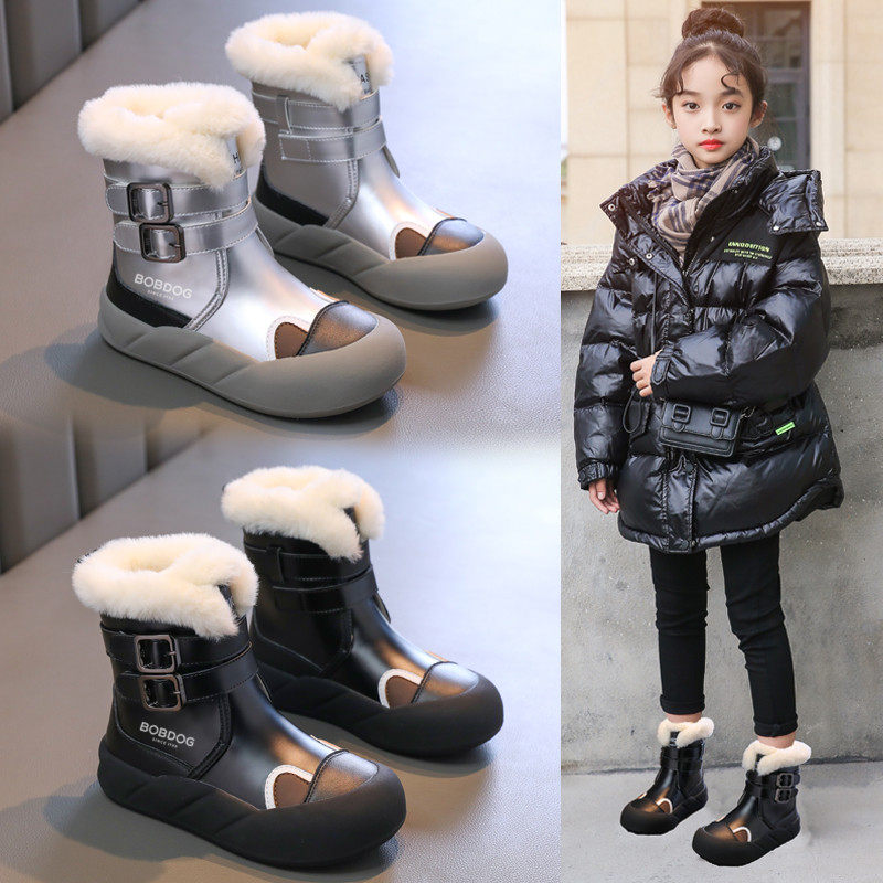 巴布豆女童雪地靴2025冬季新款防水儿童棉鞋加绒加厚女孩棉靴保暖,淘宝优惠券,粉丝福利购,淘宝优惠卷