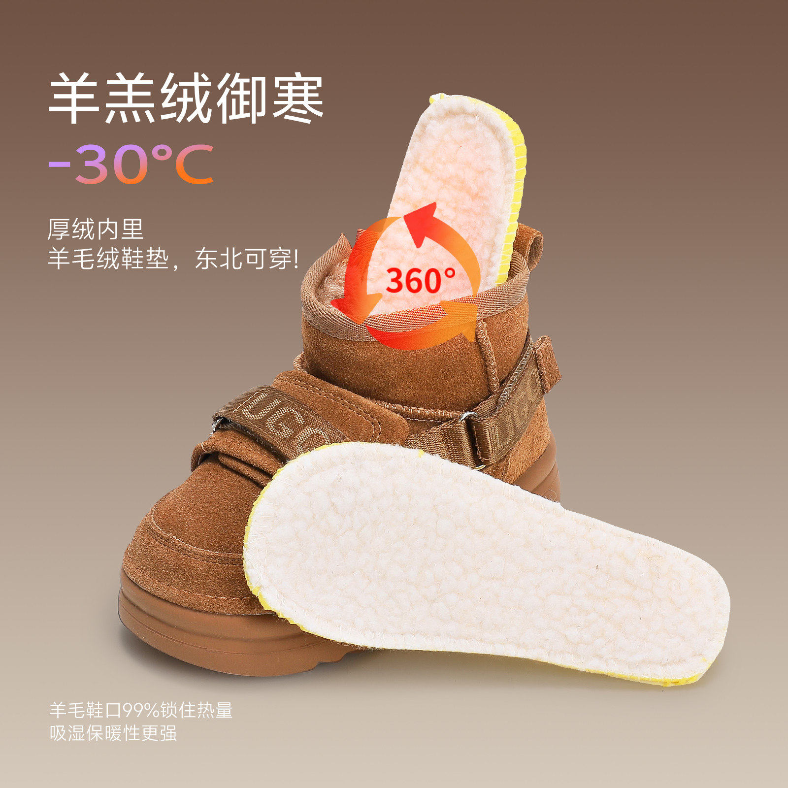 巴布豆男童雪地靴2025冬季新款儿童棉鞋加绒冬鞋加厚男孩鞋雪地棉,淘宝优惠券,粉丝福利购,淘宝优惠卷