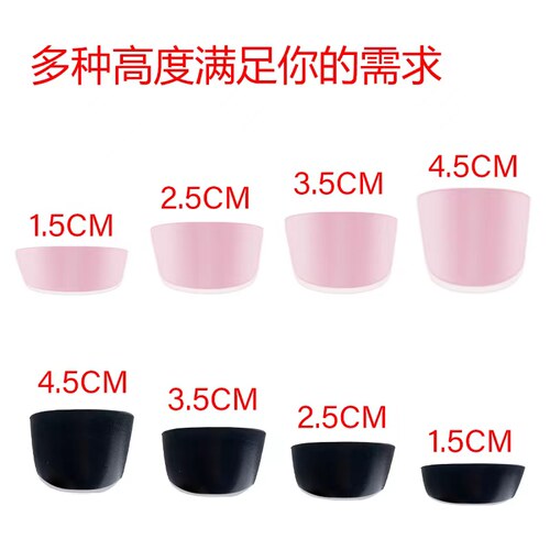 隐形内增高鞋垫女半垫1.0厘米不累脚不塌陷硅胶防滑舒适增高垫男 - 图3