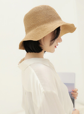 帽子女夏新款时尚编织沙滩