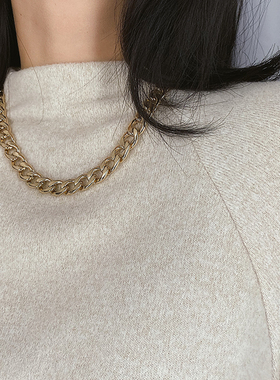 queenins博主同款链条极简颈链