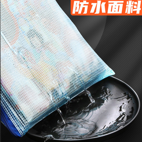 a4文件袋小学生拉链式高考透明袋防水资料袋文件夹档案袋带标签拉链袋文具袋试卷收纳袋初中生专用袋办公用F2 - 图2