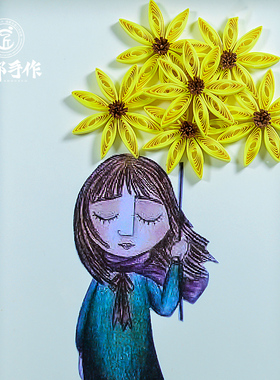 成都手作卷纸摆件工艺画装饰四川