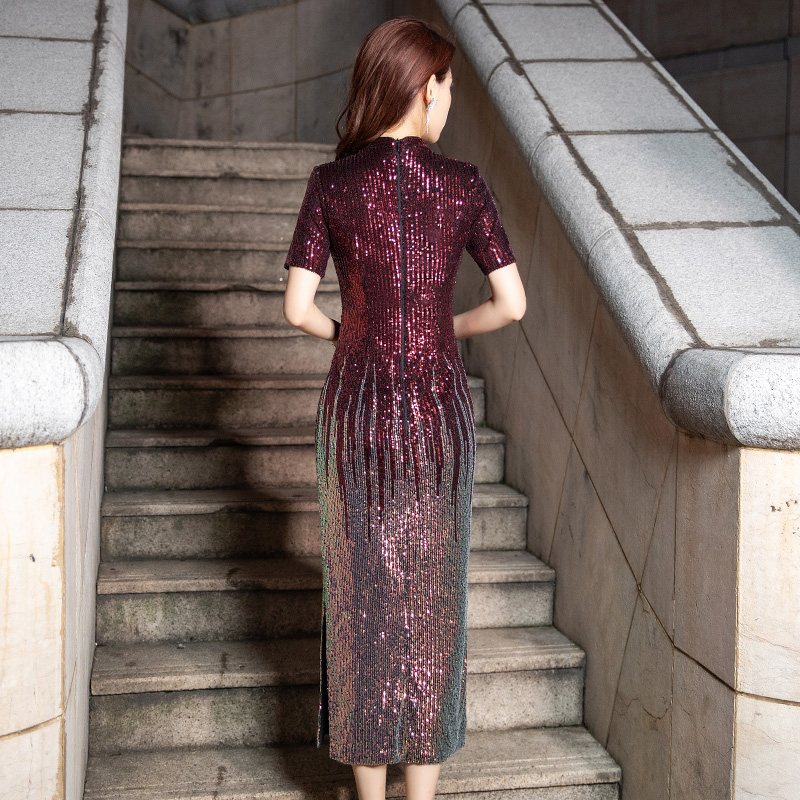 鱼尾旗袍女2022新款宴会高贵晚礼服 慕樱秀礼服/晚装