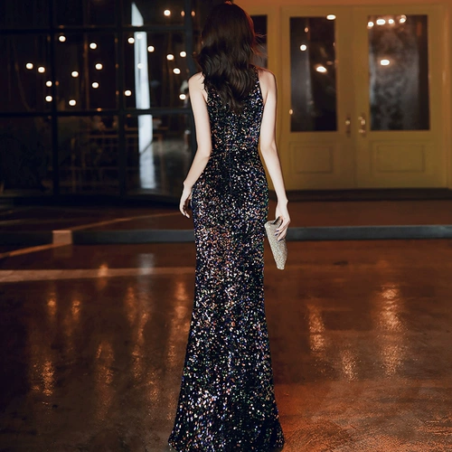 Элитное длинное вечернее платье, коллекция 2023, облегающий крой, крой «рыбий хвост»