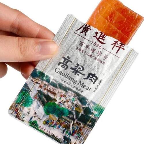 广进祥高梁肉 原切猪肉脯 温州特产 猪肉干 肉脯 零食 408g纸蓬包 - 图0