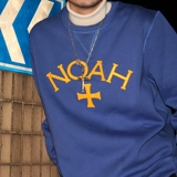 GcBrand Noah Crewneck, американский ретро-тренд, контрастная цветная вышивка, мужская и женская бархатная толстовка с крестом, зимняя
