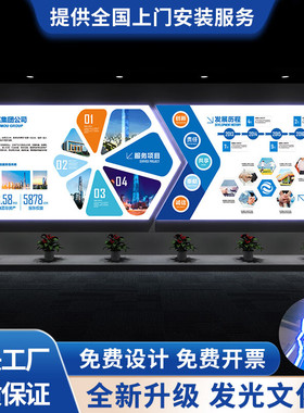 公司企业高端亚克力立体文化墙