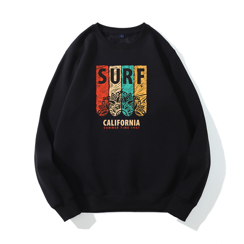 潮统旗舰店年春秋新款卫衣男加绒宽松圆领外套ins潮牌男装秋冬上衣长袖0