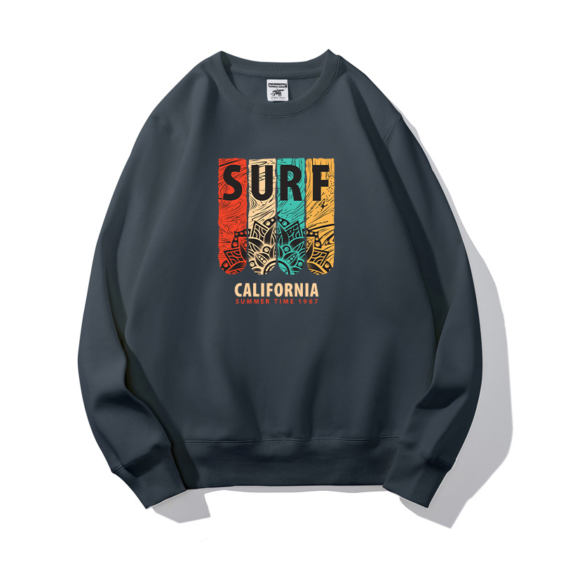 潮统旗舰店年春秋新款卫衣男加绒宽松圆领外套ins潮牌男装秋冬上衣长袖3