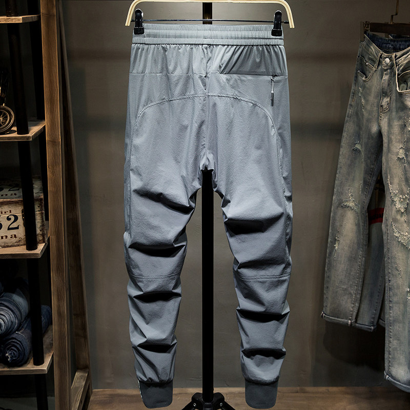 夏季冰丝潮牌男束脚运动裤子休闲裤 毕诗罗休闲裤