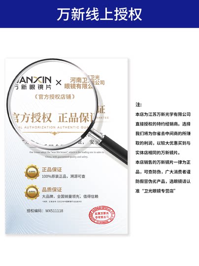 万新镜片超韧MR-8耐磨1.60高阿贝数高配防蓝光近视眼镜片网上配镜