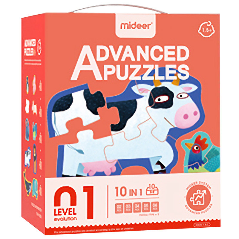 mideer弥鹿大块进阶益智教育2拼图 迈兴玩具拼图/拼板