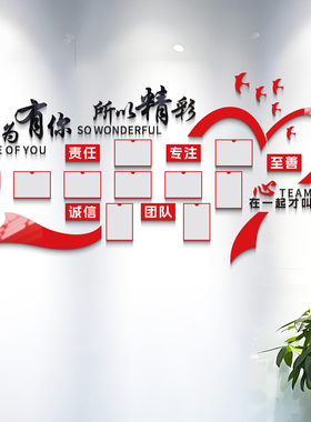 办公室企业文化墙贴励志标语