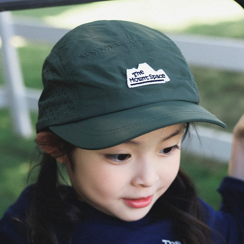 儿童帽子2025夏季防晒遮阳帽女童水洗牛仔渔夫帽宝宝爱心小标