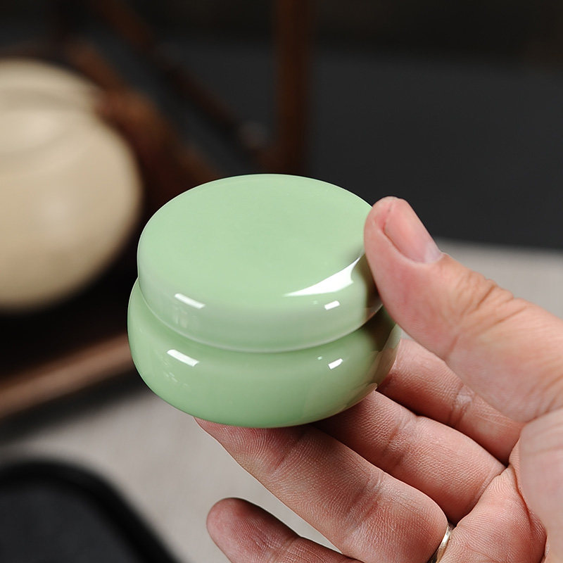 陶瓷迷你小号粉底盒中药粉药膏密封瓶胭脂面霜膏方分装瓶定制LOGO,淘宝优惠券,粉丝福利购,淘宝优惠卷