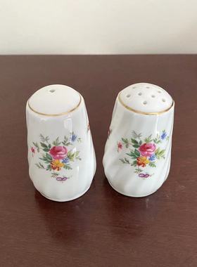 Minton 明顿 Marlow 系列描金骨瓷调味瓶 轻奢盐罐胡椒调料瓷罐