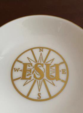 Wedgwood 韦奇伍德 ESU 英国骨瓷收藏碟 描金装饰瓷器 摆件圆盘