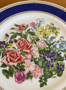 Royal Doulton 皇家道尔顿 1981年英国皇家婚礼花卉收藏盘 纪念碟