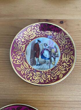 Guillen Porcelain 西班牙 西洋人物收藏盘 贵族装饰小瓷碟摆件