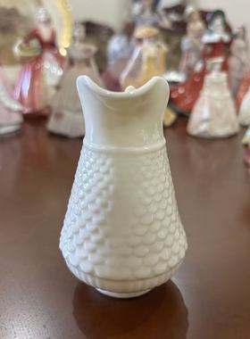 Belleek 比利克 爱尔兰国宝瓷器中古收藏纹饰奶壶 浮雕贝壳小瓷壶