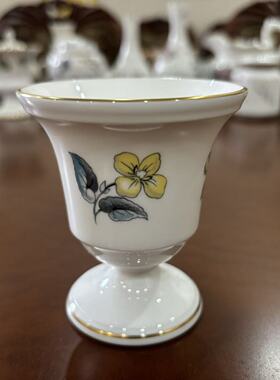 Royal Worcester 皇家伍斯特 稀有花卉描金瓷酒杯 蛋杯 摆件瓷器