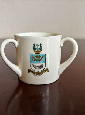 W.H.GOSS 高斯 Antique 英国古董博物馆摆件旅游纪念迷你瓷三耳杯